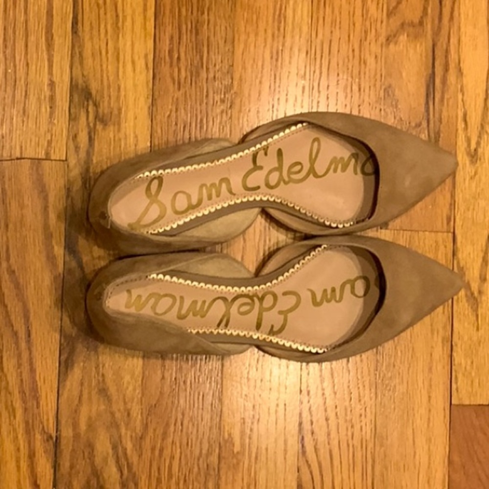 Sam Edelman Rodney D'Orsay Flats Nude Suede 8